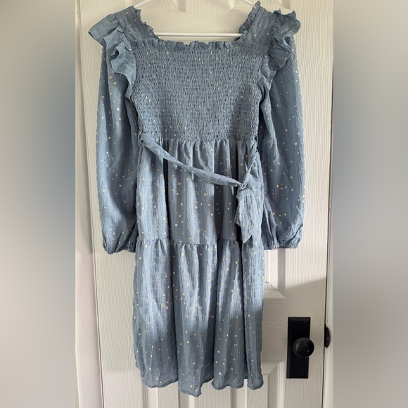Grace Karin Blue Kids Dress with Star Accents - Picture 1 of 5